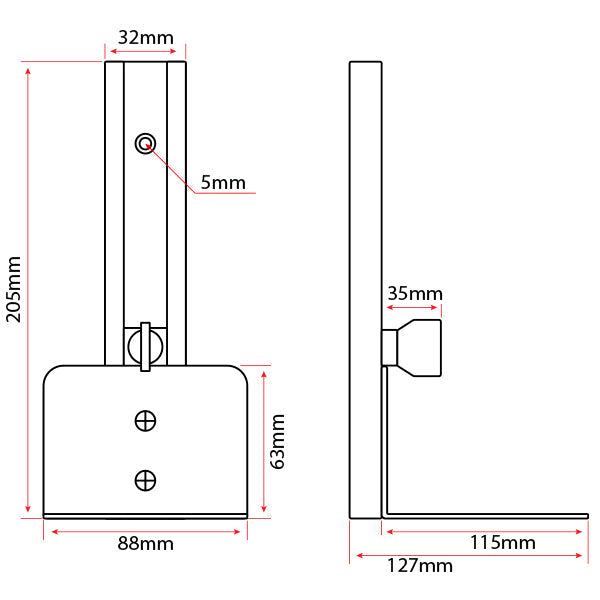 Sam Allen - Relaxn Transducer Bracket - Adjustable