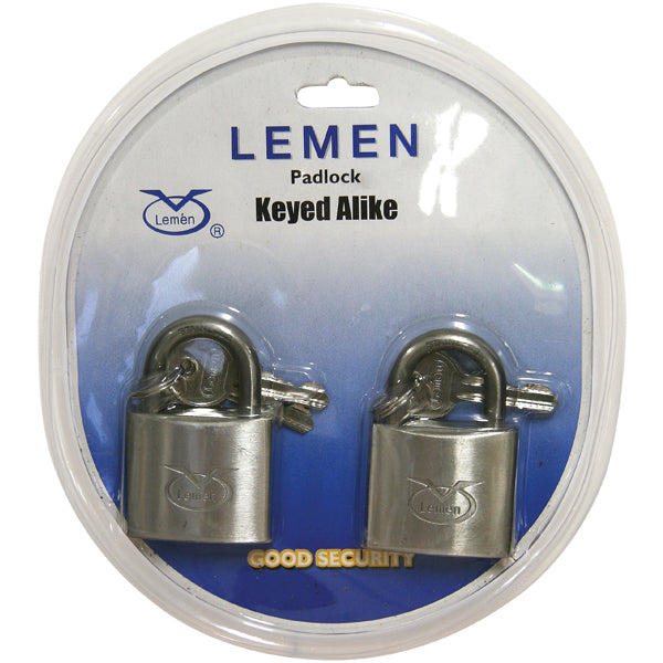 Sam Allen - Relaxn Padlocks - 2 Keyed Alike - Stainless Steel