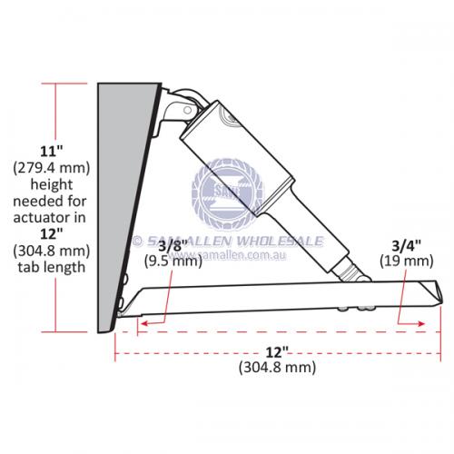 Lenco - Lenco Trim Tab Kit - Tapered Plate (Electro Polished)