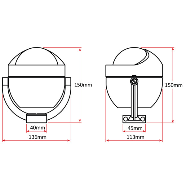 Autonautic - Compass C12 - Bracket Mount