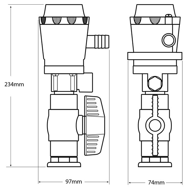 Deluxe Live Bait Pump Dual Port Kit - Nylon