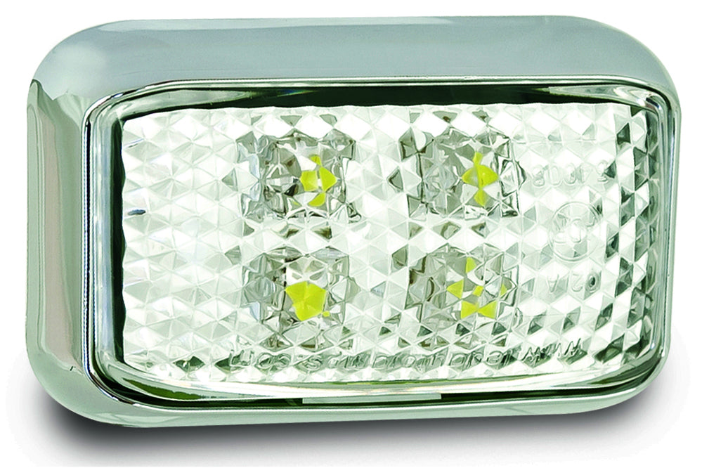 LED Autolamps - Marker Lamps in Coloured Lens - White