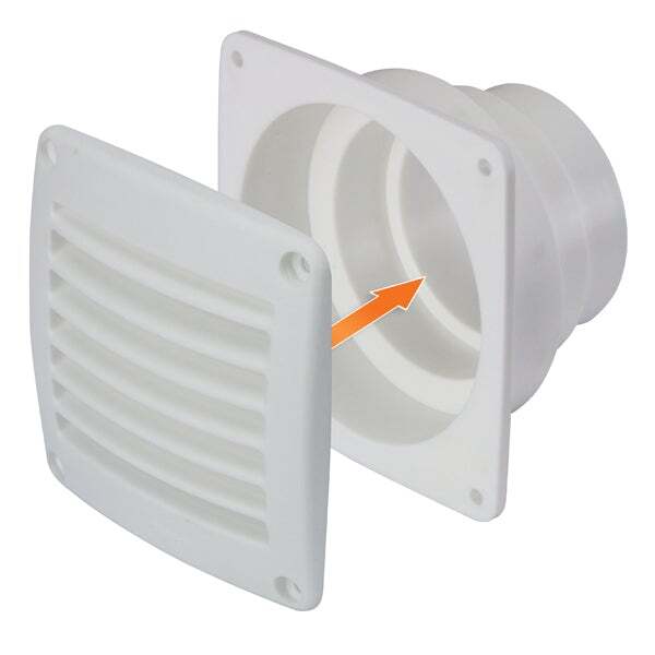 Vent - Square Flange Plastic