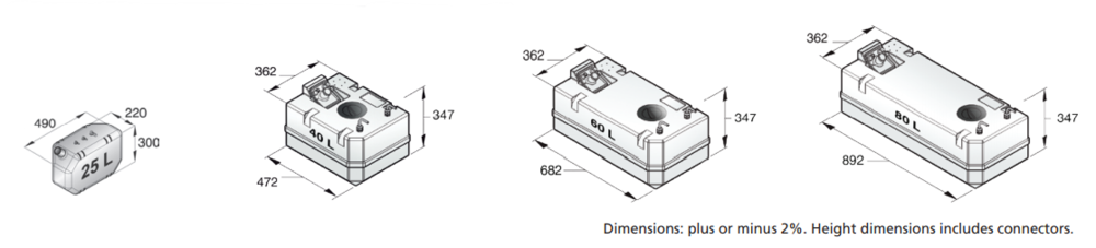 Vetus Synthetic Diesel Fuel Tank